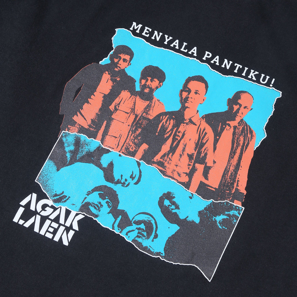 Lagaa - Agak Laen 2 Bleached Longsleeve - T-shirt - Black