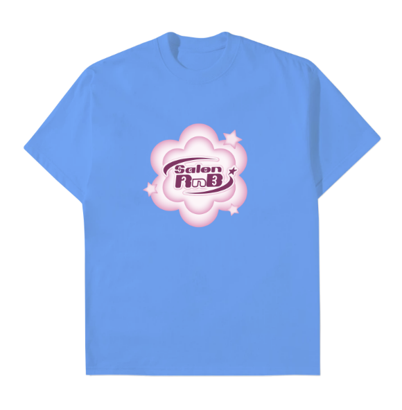 Salon RnB - Bubble Logo Tee - T-Shirt - Boxy Tee - Blue