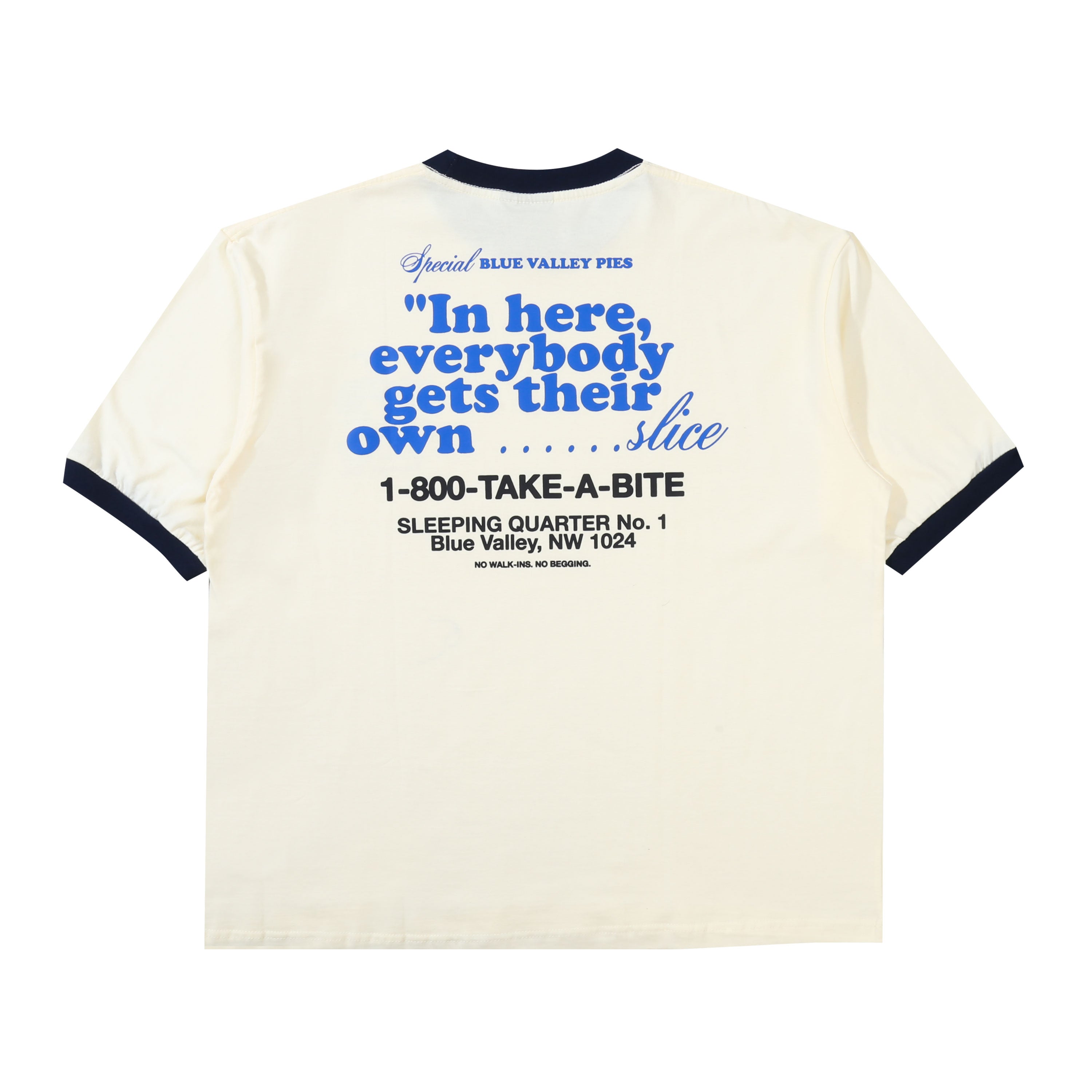 Hindia - Blue Valley Pies Ringer - Boxy T-shirt - Sugar Swizzle