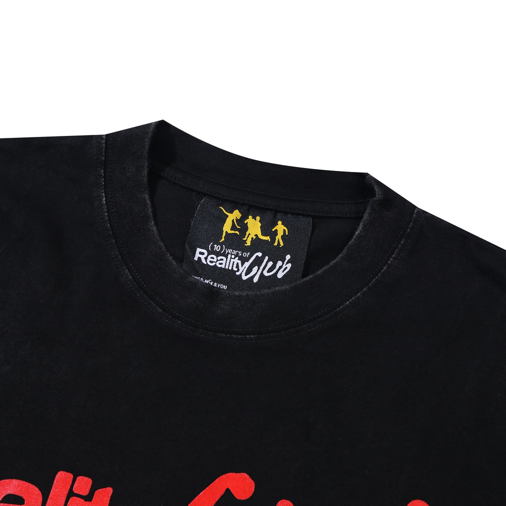 Reality Club - 10 Year Anniversary Washed - T-shirt - Black