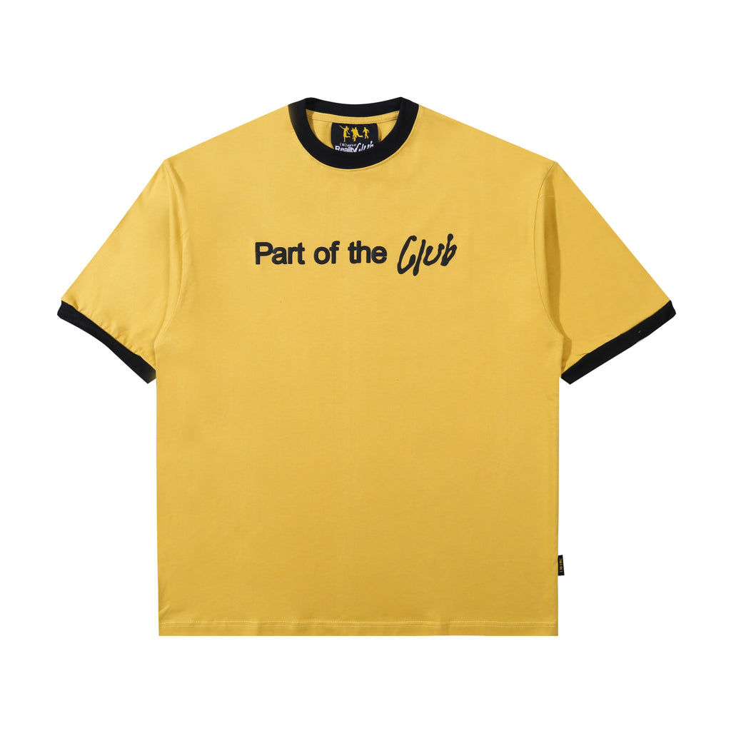 Reality Club - The Club - Ringer T-shirt - Yellow
