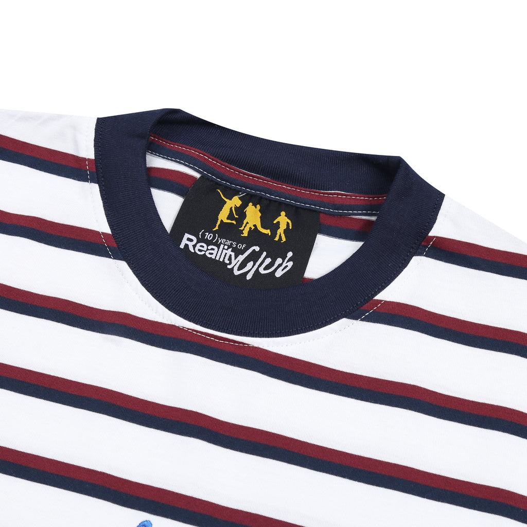 Reality Club - The Club Stripes - T-Shirt - Regular Tee - White