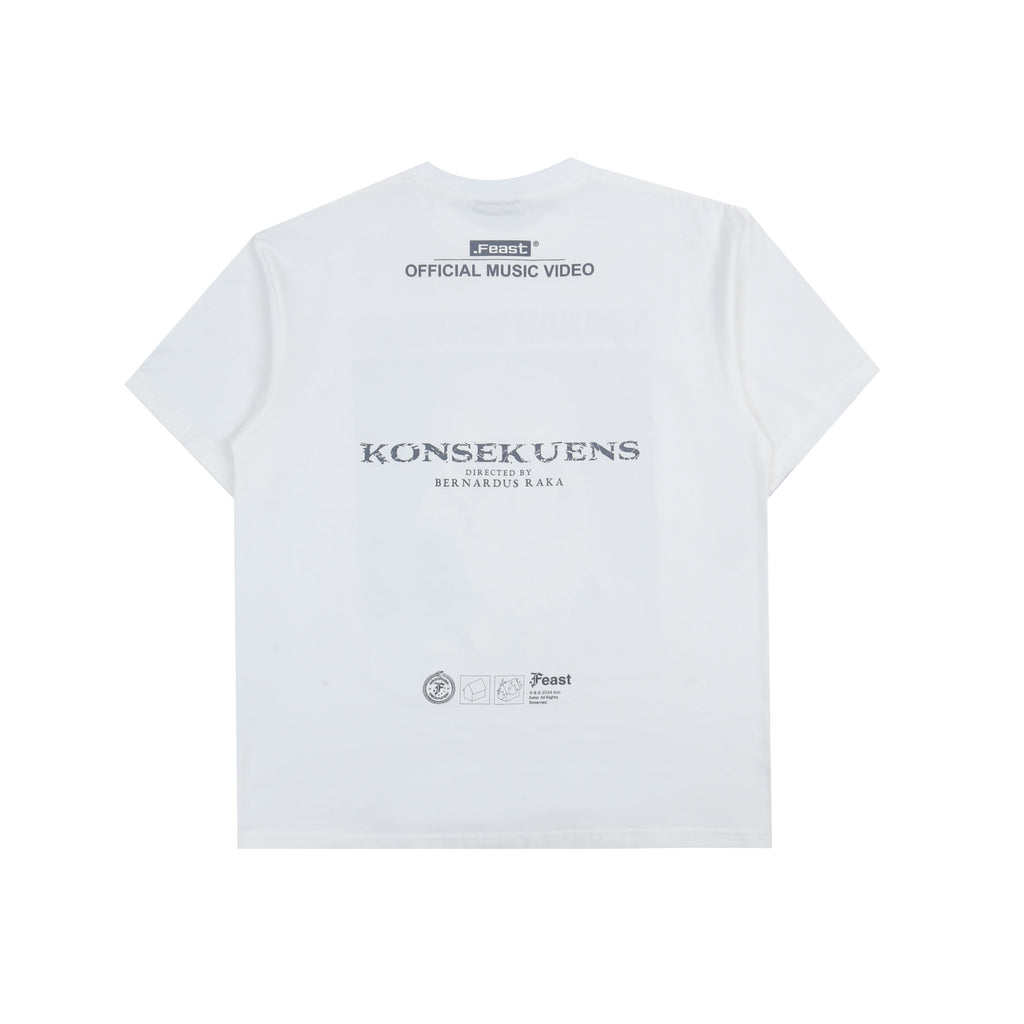 .Feast - Konsekuens MV - T-shirt - Broken White