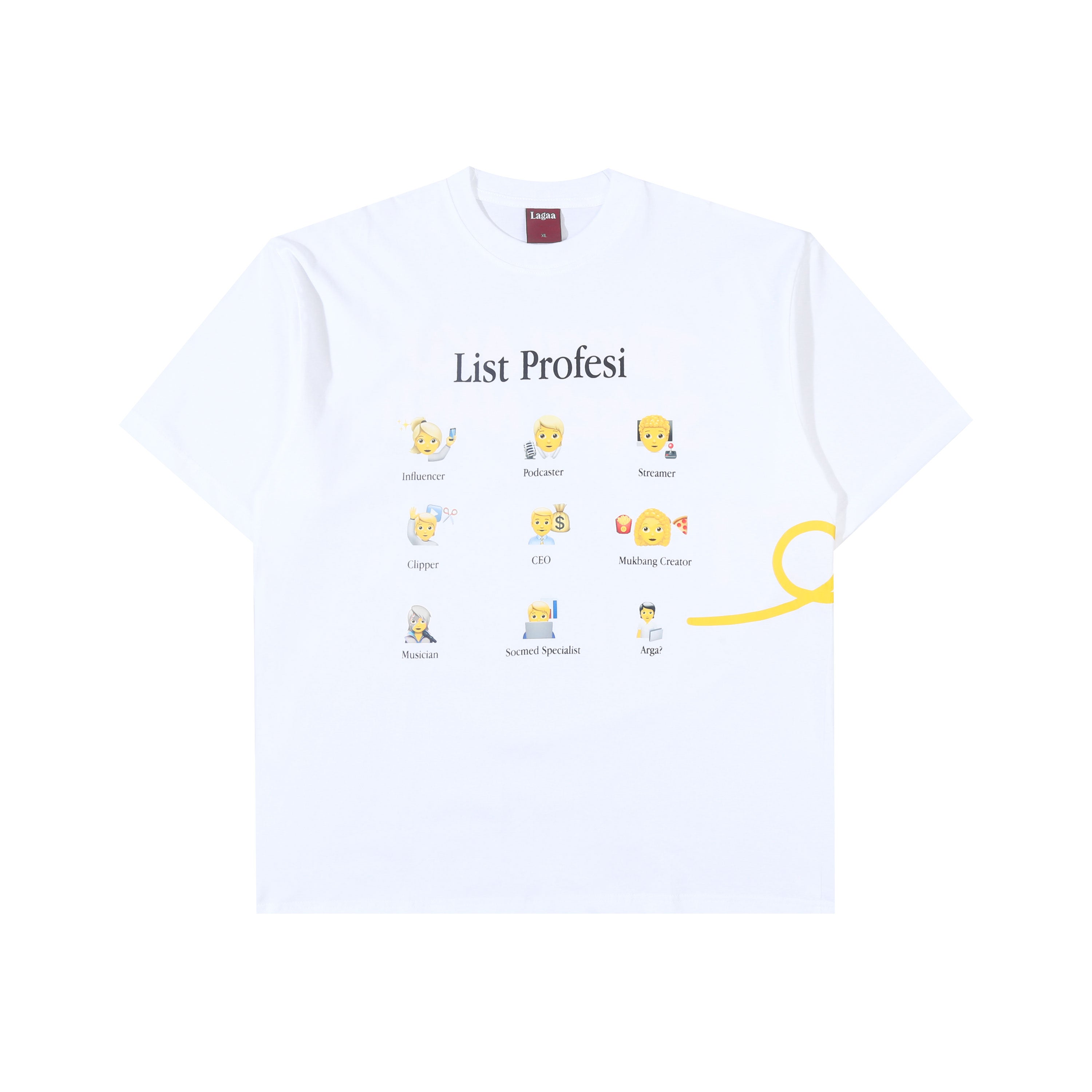 Lagaa - Tunggu Aku Sukses Nanti - T-shirt - White