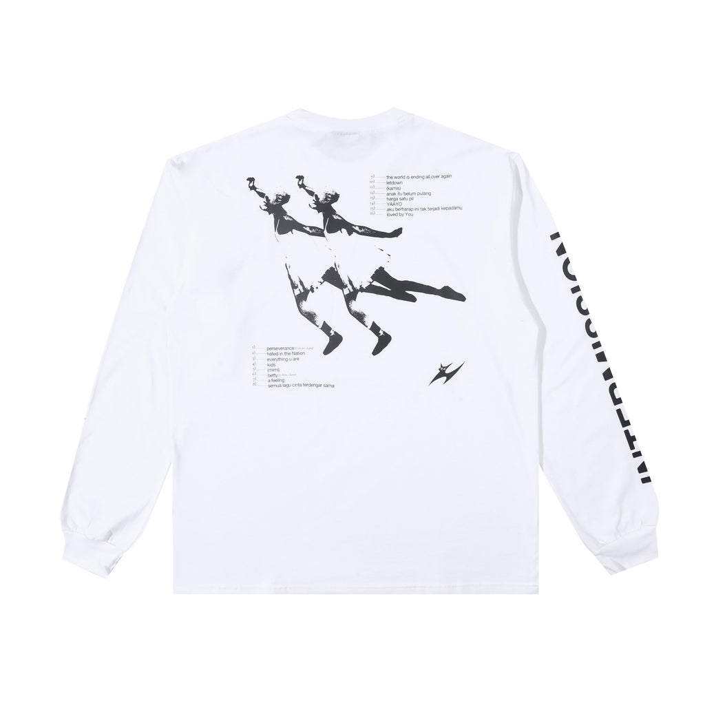 Hindia - Doves Tracklist Longsleeve - T-shirt - White