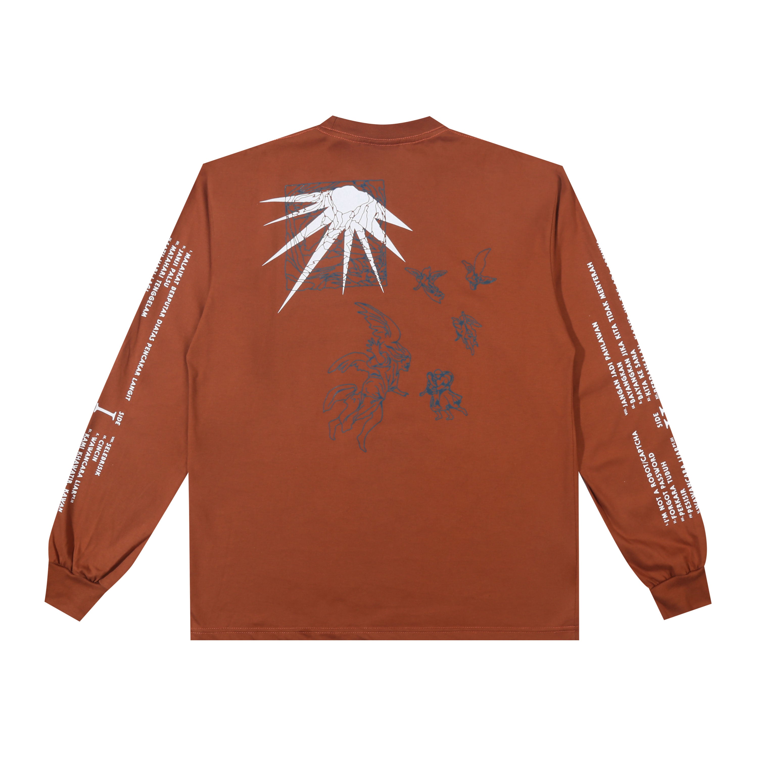 Hindia - LHAB Tracklist Longsleeve - T-shirt - Brown