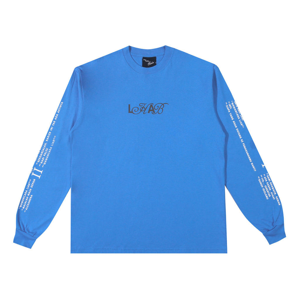 Hindia - LHAB Tracklist Longsleeve - T-shirt - Blue