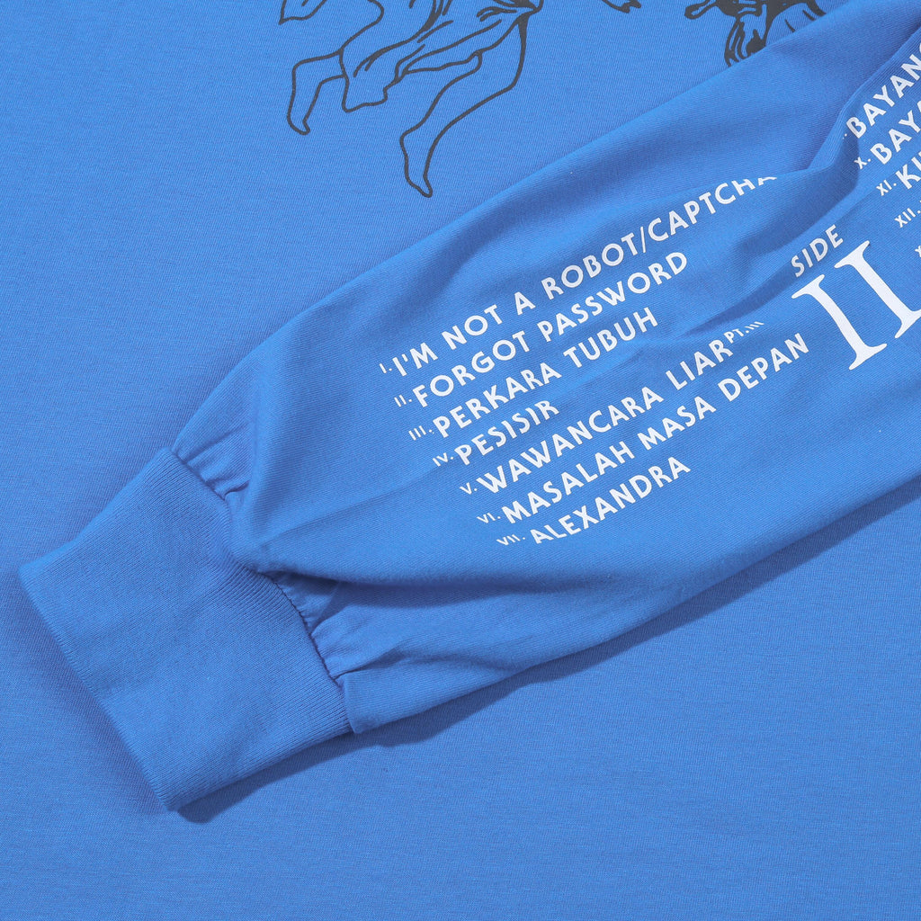 Hindia - LHAB Tracklist Longsleeve - T-shirt - Blue