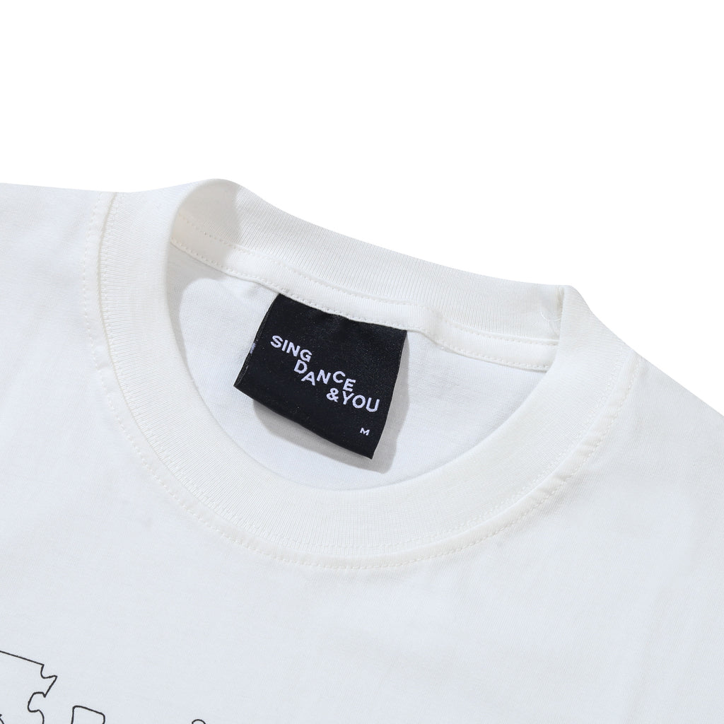 Denisa - Potrait of Den - T-Shirt - Regular Tee - Broken White