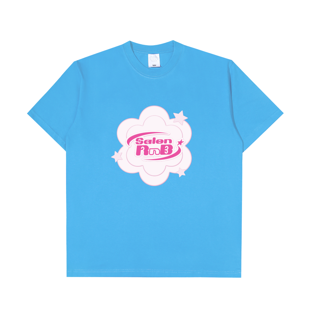 Salon RnB - Bubble Logo Tee - T-Shirt - Boxy Tee - Blue