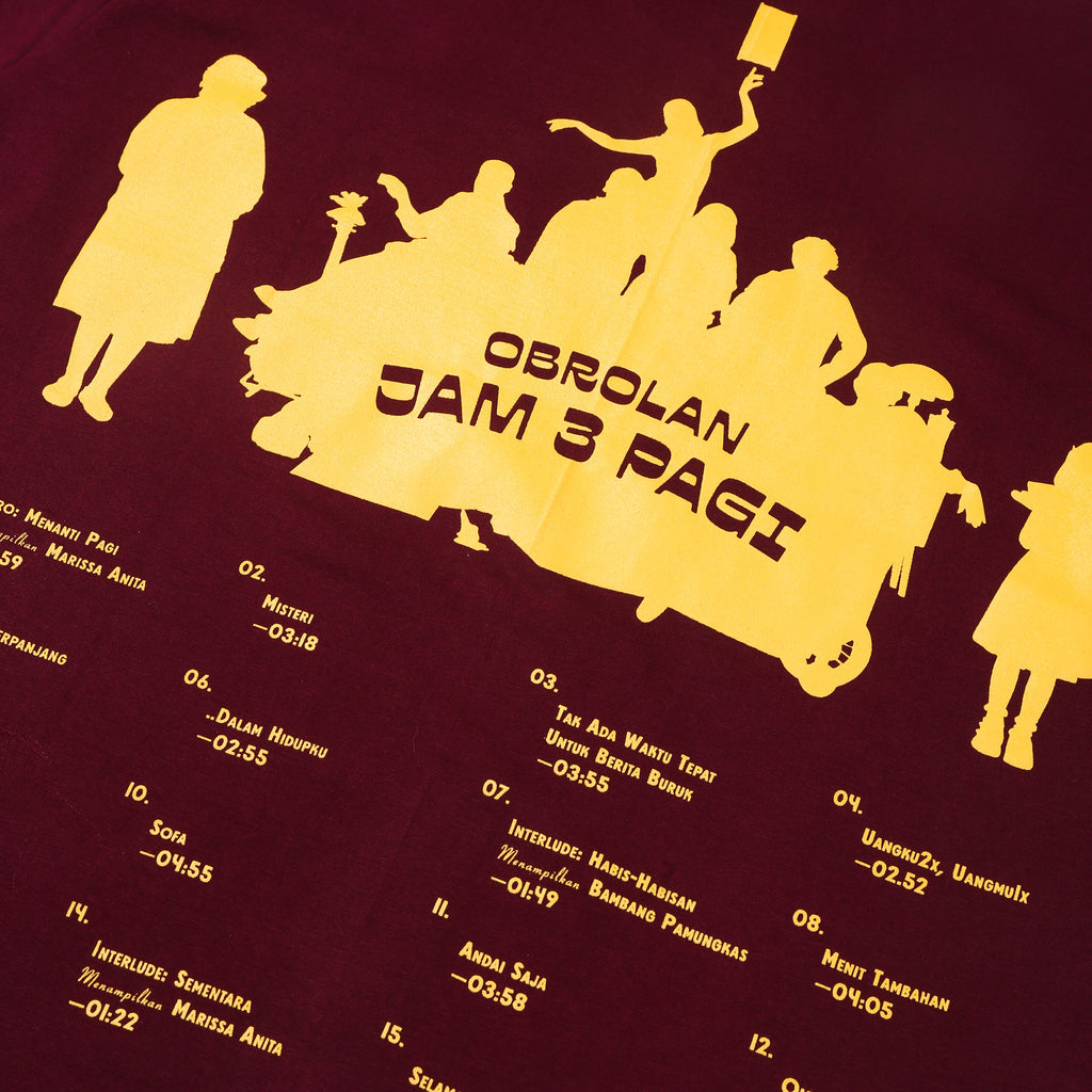 Lomba Sihir - Tracklist - T-shirt - Maroon
