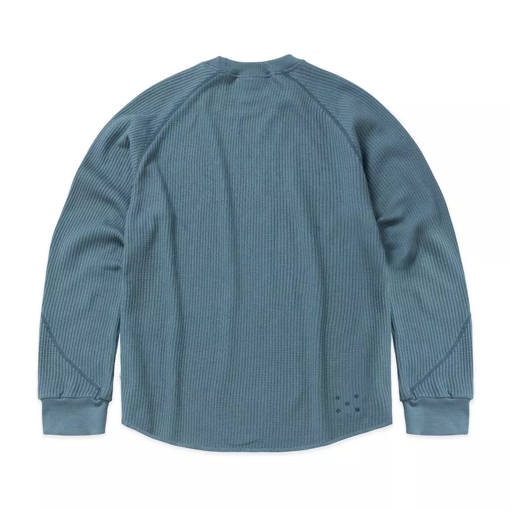 NOM - Raglan Waffle Crewneck Blue